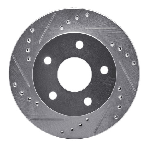 R1 90-97 Ford AEROSTAR Left Front Drilled & Slotted Silver Brake Rotor