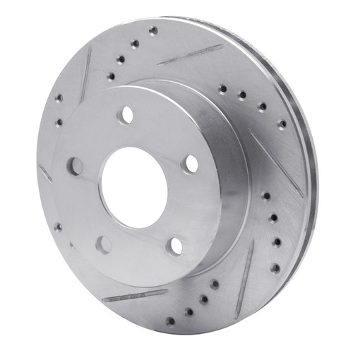 R1 90-97 Ford AEROSTAR Left Front Drilled & Slotted Silver Brake Rotor