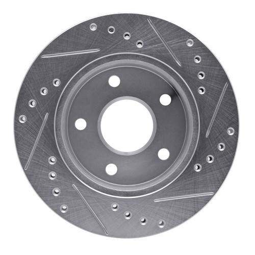 R1 90-97 Ford AEROSTAR Left Front Drilled & Slotted Silver Brake Rotor