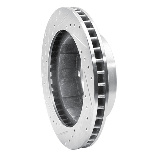 R1 80-94 Ford F-250 4WD (Excl Super Duty) Front Right Drilled & Slotted Silver Brake Rotor EDZ-54108R