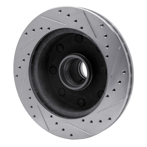 R1 80-85 Ford E-250 Econoline Front Left Drilled & Slotted Silver Brake Rotor