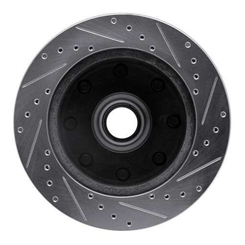 R1 80-85 Ford E-250 Econoline Front Left Drilled & Slotted Silver Brake Rotor