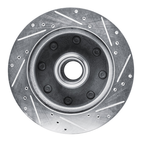 R1 80-85 Ford E-250 Econoline Front Left Drilled & Slotted Silver Brake Rotor EDZ-54105L