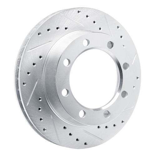 R1 77-79 Ford F-350 4WD (Excl Super Duty) Front Right Drilled & Slotted Silver Brake Rotor
