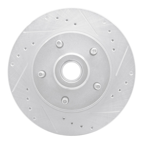 R1 73-73 Ford Galaxie 500 Front Right Drilled & Slotted Silver Brake Rotor