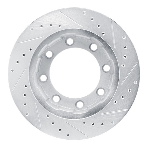 R1 77-79 Ford F-250 4WD (Excl Super Duty) Front Left Drilled & Slotted Silver Brake Rotor