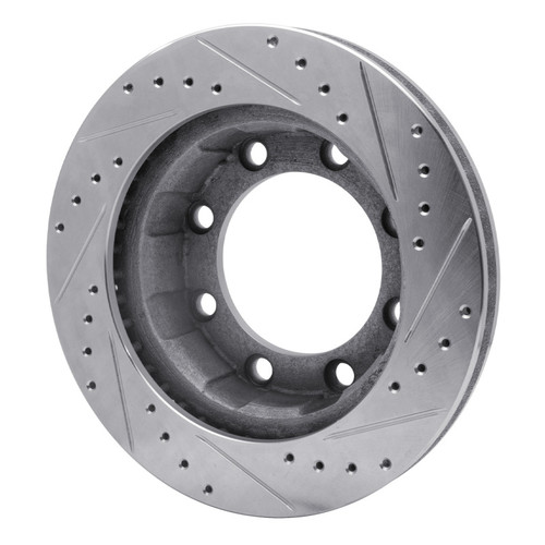 R1 76-79 Ford F-250 4WD (Excl Super Duty) Front Left Drilled & Slotted Silver Brake Rotor