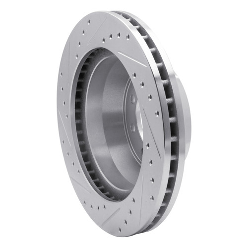 R1 75-94 Ford E-350 Econoline Front Right Drilled & Slotted Silver Brake Rotor