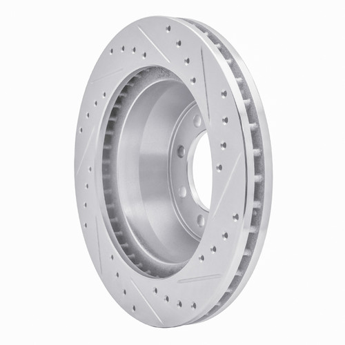 R1 75-94 Ford E-350 Econoline Club Wagon Front Left Drilled & Slotted Silver Brake Rotor