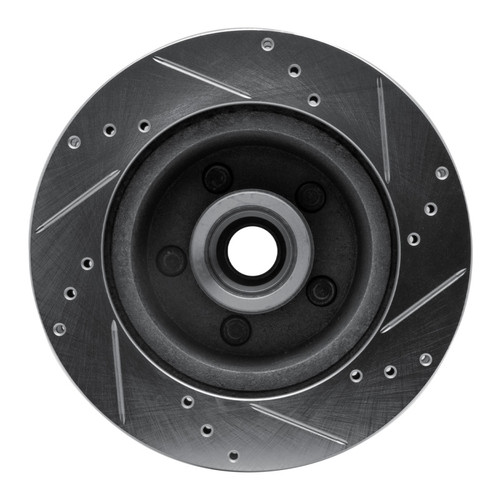 R1 70-72 Ford Country Squire Front Left Drilled & Slotted Silver Brake Rotor