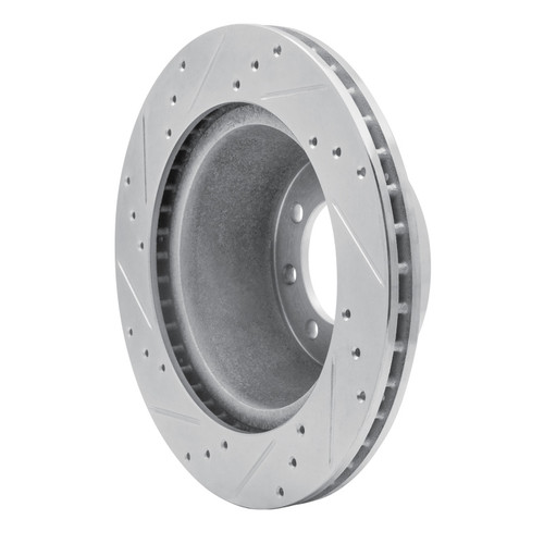 R1 68-76 Ford F-350 2WD (Excl Super Duty) Front Right Drilled & Slotted Silver Brake Rotor