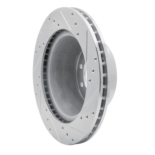 R1 68-76 Ford E-350 Econoline Front Left Drilled & Slotted Silver Brake Rotor