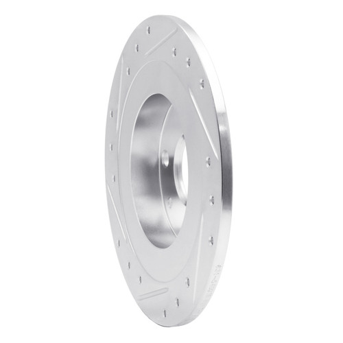 R1 90-03 Ford Escort Rear Right Drilled & Slotted Silver Brake Rotor