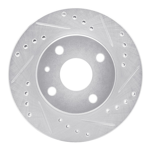 R1 90-01 Ford Escort Front Left Drilled & Slotted Silver Brake Rotor