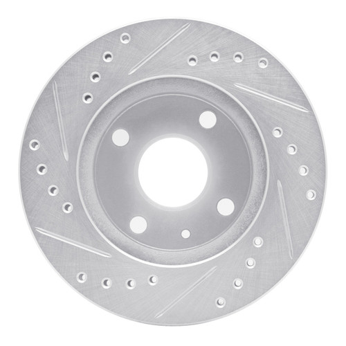 R1 90-01 Ford Escort Front Left Drilled & Slotted Silver Brake Rotor