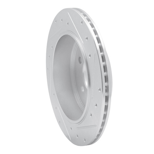 R1 10-11 Ford Ranger (USA/Canada) Rear Left Drilled & Slotted Silver Brake Rotor