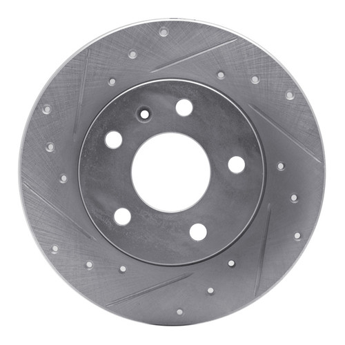 R1 02-08 Chevrolet Meriva (Mexico) Rear Left Drilled & Slotted Silver Brake Rotor