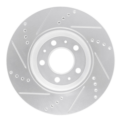R1 06-10 Pontiac SOLSTICE Front Right Drilled & Slotted Silver Brake Rotor