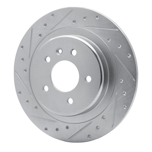 R1 16-18 Buick EnvisIon Rear Left Drilled & Slotted Silver Brake Rotor