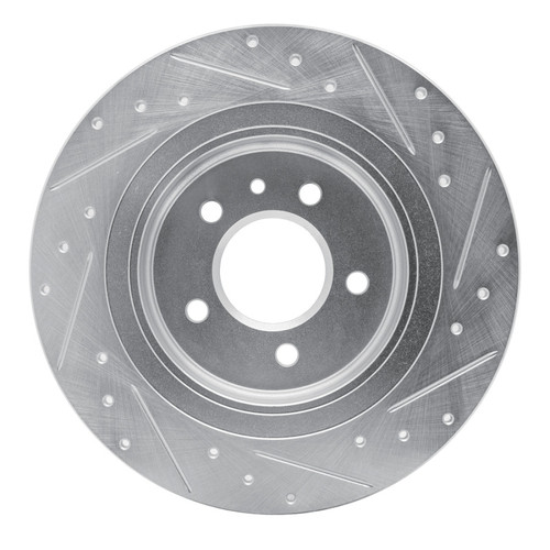 R1 16-18 Buick EnvisIon Rear Left Drilled & Slotted Silver Brake Rotor