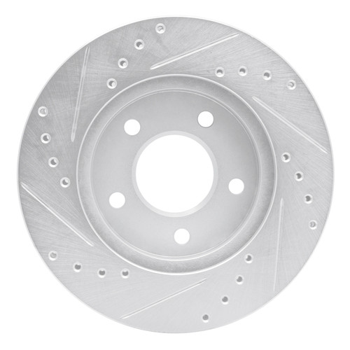 R1 01-07 Buick Rendezvous Front Right Drilled & Slotted Silver Brake Rotor