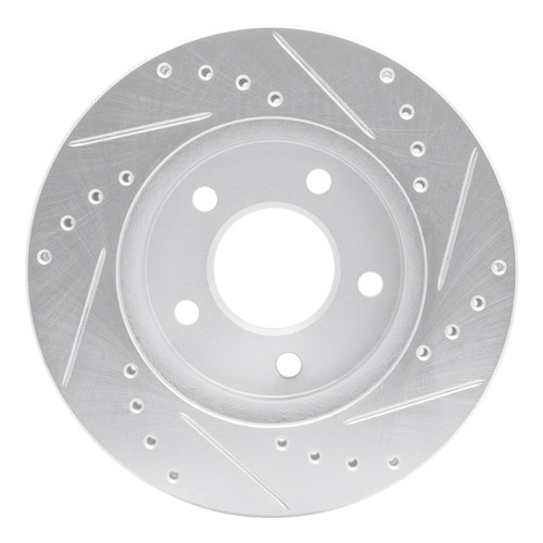 R1 01-07 Buick Rendezvous Front Left Drilled & Slotted Silver Brake Rotor