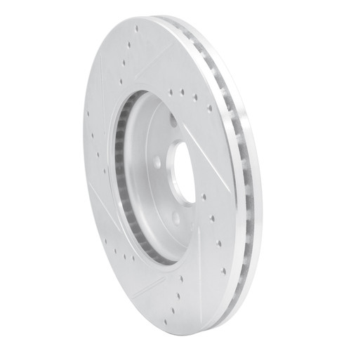 R1 13-22 Buick Encore Front Right Drilled & Slotted Silver Brake Rotor