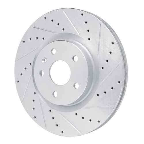 R1 13-19 Buick Regal Front Right Drilled & Slotted Silver Brake Rotor
