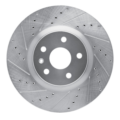 R1 13-19 Buick Regal Front Left Drilled & Slotted Silver Brake Rotor