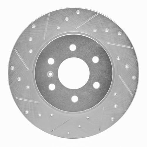 R1 06-09 Buick TERRAZA Rear Left Drilled & Slotted Silver Brake Rotor