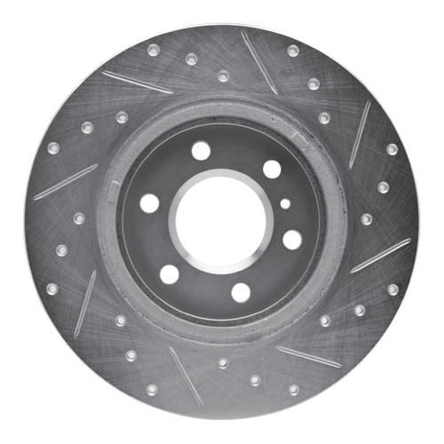 R1 06-09 Buick TERRAZA Rear Left Drilled & Slotted Silver Brake Rotor