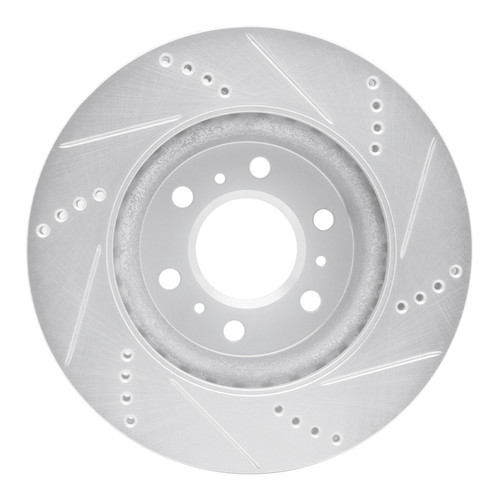 R1 06-09 Buick TERRAZA Front Left Drilled & Slotted Silver Brake Rotor