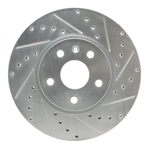 R1 10-25 Buick ALLURE Front Right Drilled & Slotted Silver Brake Rotor