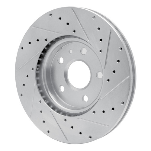 R1 10-25 Buick ALLURE Front Left Drilled & Slotted Silver Brake Rotor
