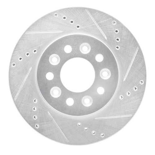 R1 04-07 Ford Freestar Front Right Drilled & Slotted Silver Brake Rotor