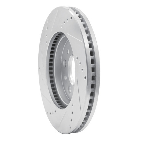 R1 04-07 Ford Freestar Front Right Drilled & Slotted Silver Brake Rotor