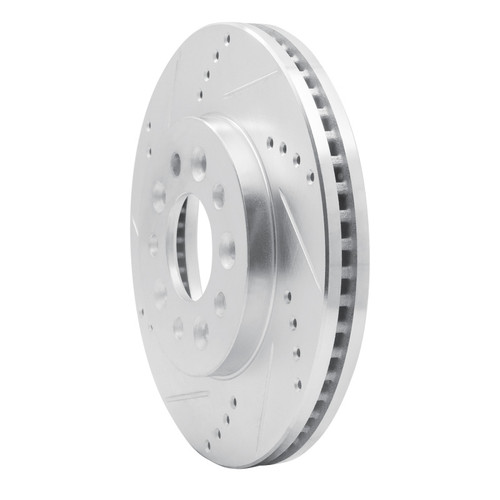 R1 04-07 Ford Freestar Front Left Drilled & Slotted Silver Brake Rotor