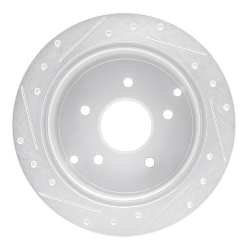R1 04-04 Pontiac GTO Rear Right Drilled & Slotted Silver Brake Rotor
