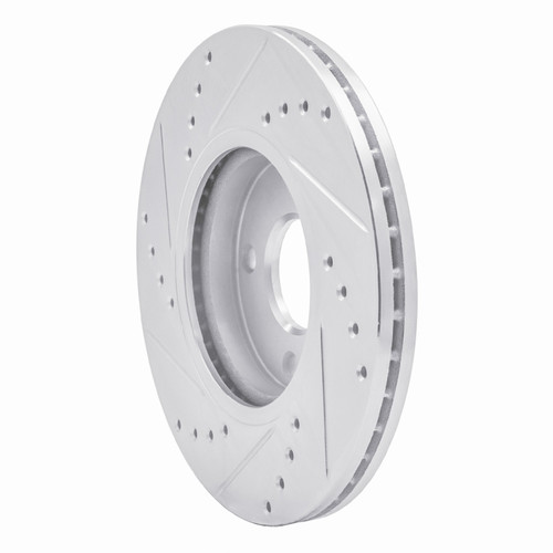 R1 14-23 Ford Fiesta (USA/Canada) Front Right Drilled & Slotted Silver Brake Rotor