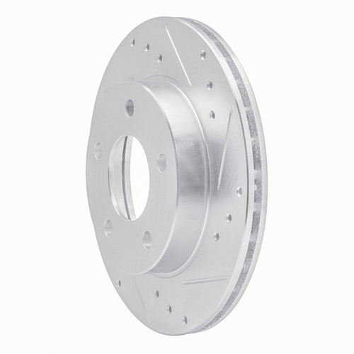 R1 90-90 Pontiac 6000 Rear Right Drilled & Slotted Silver Brake Rotor