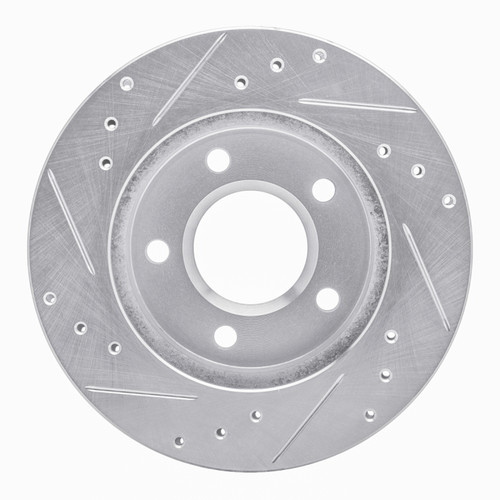 R1 90-90 Pontiac 6000 Rear Right Drilled & Slotted Silver Brake Rotor