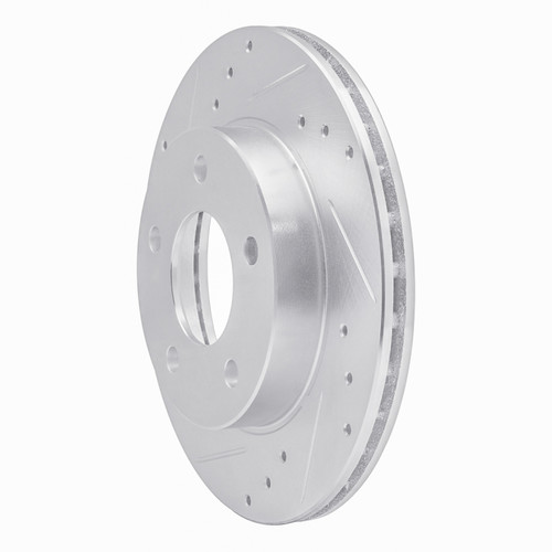 R1 90-90 Pontiac 6000 Rear Left Drilled & Slotted Silver Brake Rotor