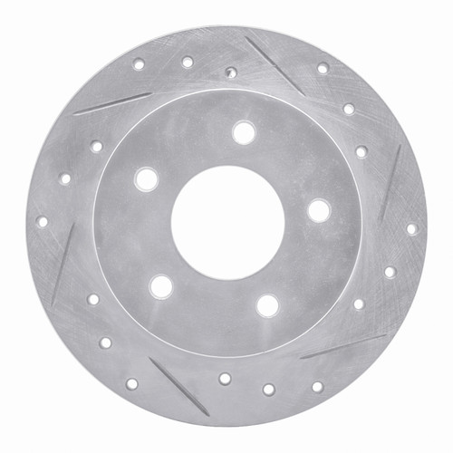 R1 84-88 Pontiac 6000 Rear Right Drilled & Slotted Silver Brake Rotor