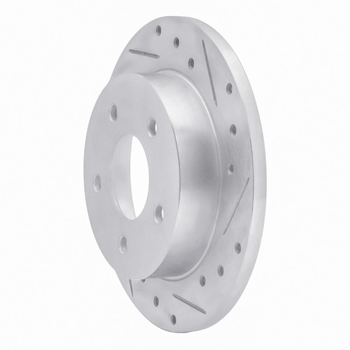 R1 84-88 Pontiac 6000 Rear Right Drilled & Slotted Silver Brake Rotor