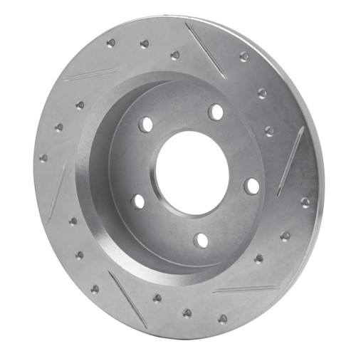 R1 84-88 Pontiac 6000 Rear Left Drilled & Slotted Silver Brake Rotor