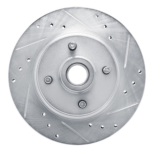 R1 76-80 Buick SKYHAWK Front Right Drilled & Slotted Silver Brake Rotor