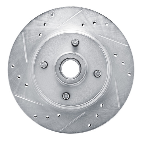 R1 76-80 Buick SKYHAWK Front Left Drilled & Slotted Silver Brake Rotor