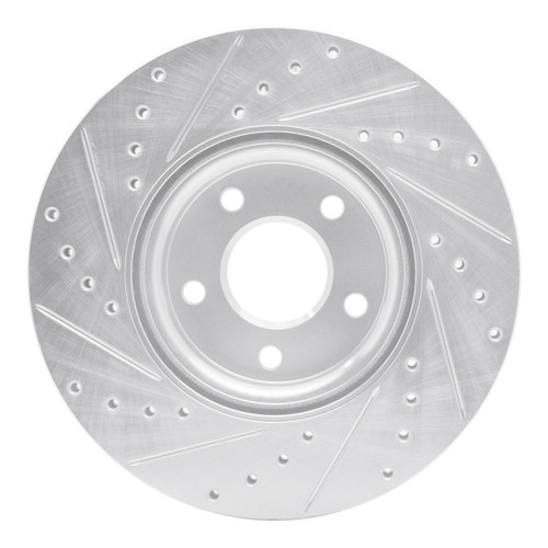 R1 04-19 Ford Escape Front Right Drilled & Slotted Silver Brake Rotor EDZ-54069R
