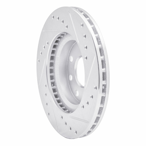 R1 90-93 Asuna SUNFIRE Front Left Drilled & Slotted Silver Brake Rotor