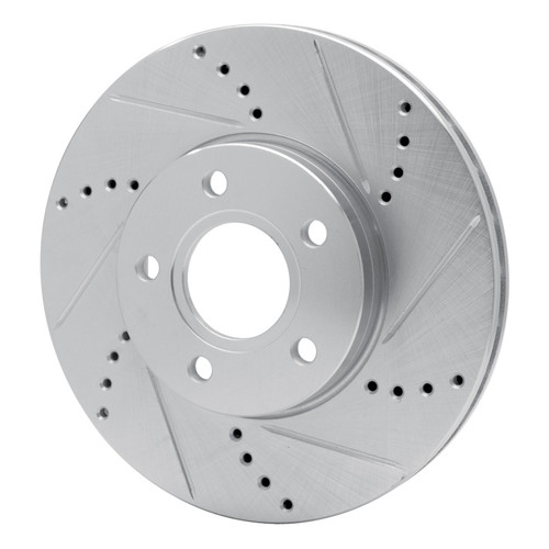 R1 12-18 Ford C-MAX Front Right Drilled & Slotted Silver Brake Rotor